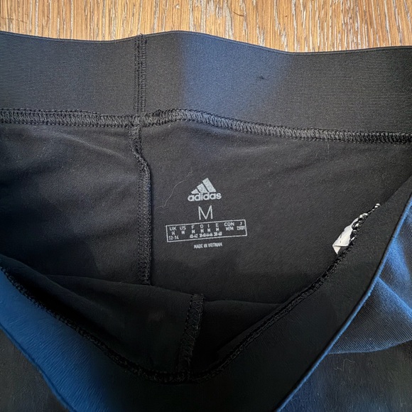Adidas Women's Black Joggers with White Stripes - Picture 3 of 3